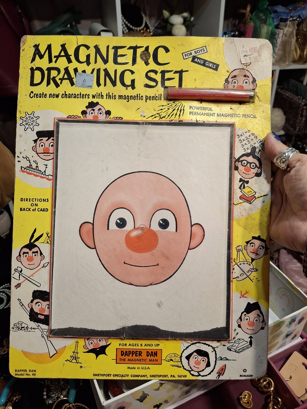 Dapper Dan Magnetic Drawing Set - Vintage